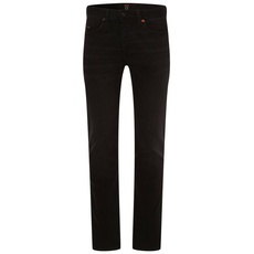 Bild ORANGE Taber BC-P-1 Schwarze Tapered-Fit Jeans aus Super-Stretch-Denim Schwarz 33/34