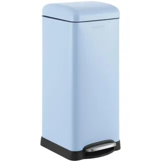 happimess HPM1007I Betty Retro-Mülleimer, 30 L, Step-Open-Mülleimer, fingerabdruckresistent, modern, minimalistisch, für Zuhause, Küche, Waschküche, Büro, Schlafzimmer, Bad, Hellblau (Tide Pool Blue)