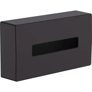 Hansgrohe AddStoris - Kosmetiktuchbox, Kosemtiktuchspender für Wandmontage, verdeckte Befestigung, Badezimmer Zubehör, Mattschwarz, 41774670
