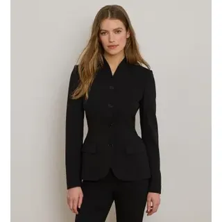 Lauren Ralph Lauren für Damen. 200B24032002 Amerikanischer Blazer aus Wollkrepp und schwarzem Elastan (48), Lässig, Wolle, Klassisch