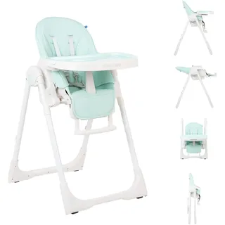 Kikkaboo Hochstuhl Pastello klappbar verstellbar Becherfassung Tisch abnehmbar grün - Grün