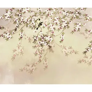 Komar Vliestapete , Multicolor , Floral , 300x250 cm , Fsc , Tapeten & Wandverkleidungen, Vliestapeten