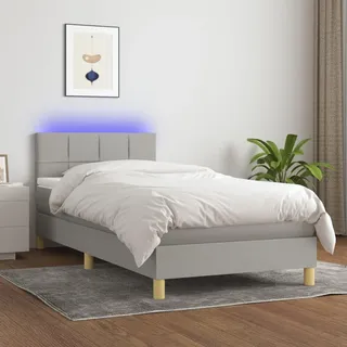 vidaXL Boxspringbett mit Matratze & LED Stoff 100x200cm (133693)