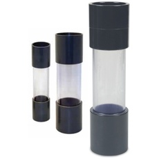 AquaForte Sichtglas mit Klebemuffe 110 mm Installationszubehör, grau, 44.5 x 11.0 x 11.0 cm