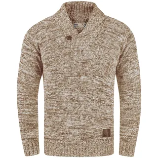 Schalkragenpullover SOLID "Schalkragenpullover SDPhil", Herren, Gr. L, beige (dune), Obermaterial: 100% Baumwolle CO., Pullover Schalkragenpullover