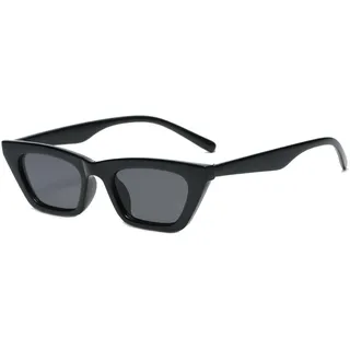 Long Keeper Vintage Cateye Sonnenbrille Damen Eckige Sonnenbrille Katzenaugen 90er Retro Cat Eye Brille Modern Sonnenbrillen für Frauen UV400 Schutz