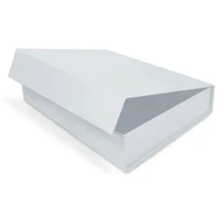 Verpackungswelt Geschenk-Box mit Deckel | 23 x 17 x 5 cm | Geschenk-Karton mit Magnet-Verschluss | Perfekt für Geburtstag, Hochzeit, Weihnachten, Geburt | Geschenk-Verpackung in Weiß