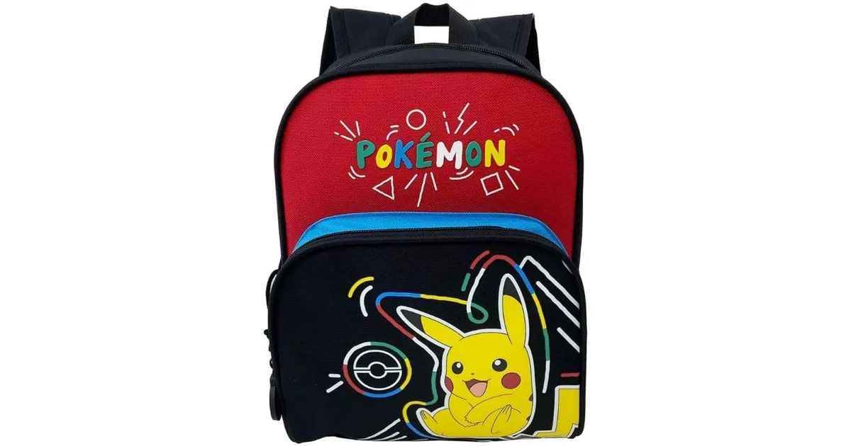 CYPBRANDS Trousse Pokémon avec Trois Compartiments, Noir, único CYPBRANDS Trousse Pokémon avec Trois Compartiments, Noir, único