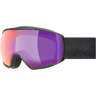 Uvex victorious FM - stylische, verspiegelte Skibrille mit Anti-Fog-Beschichtung für Damen und Herren - black matt mirror ruby one size