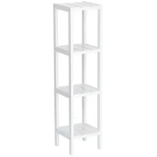 Zeller Present Standregal , Weiß , Holz , 22x22x92 cm , Holzmöbel, Holzregale, Bücherregale Holz