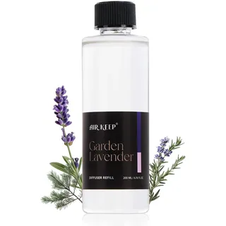 Airkeep Raumduft Nachfüller 200 ml, Garden Lavender Diffuser Refill, Lavendelduft für Schlafzimmer, Badezimmer und Wohnzimmer