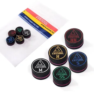 CUESOUL 5 Stück 14mm 9-Schicht Queue Spitzen - SS, S, M, H, HH Jedes Stück