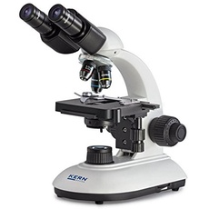Durchlichtmikroskop [Kern OBE 102] Das Robuste für Ihre Anwendung in Schule, Ausbildung oder Labor, Optisches System: Achromatisch, Tubus: Binokular, Objektiv: 4x / 10x / 40x, Beleuchtung: 3W LED