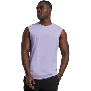 Urban Classics Herren Open Edge Sleeveless Tee – Locker geschnittenes Muskelshirt aus 100% Baumwolle, ärmellos, Sommer Tank Top für Sport & Freizeit,Dustylilac,XL