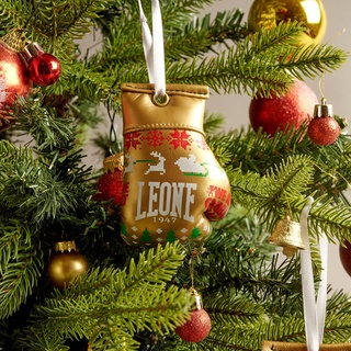 LEONE 1947 Kleiner dekorativer Boxhandschuh für den Weihnachtsbaum, Weihnachtsdekoration, Unisex Erwachsene, Gold, Einheitsgröße