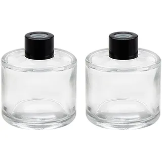 2 PCS 50ml/1.7oz Leerer Klarglas Diffusor Jars Flasche Aromatherapie Duft Refill Aroma Dispenser für DIY Ersatz Reed Diffuser Sets Craft Projects Hochzeit Party Dekor