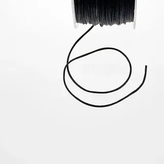 Deko AS GmbH Seidenkordel schwarz - 2 mm Breite auf 100 m Rolle - 29031 810-R 002