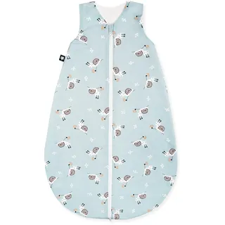 Julius Zöllner Schlafsack Jersey, warme Füllung 2,5 TOG, waschbar bei 60°C, Made in Germany, OEKO TEX Standard 100, Schnecke, Gr. 50/56