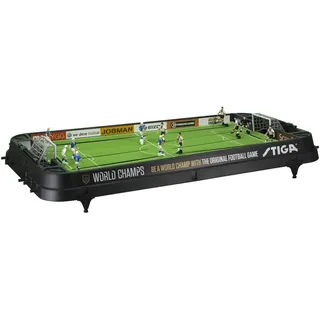 STIGA World Champs Fussball Klassischer Tischkicker Retro Vintage - für 2 Spieler, Schwarz/Grün