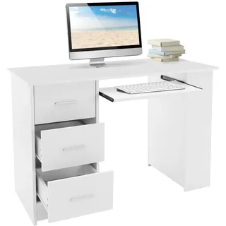 ML-Design Schreibtisch - Weiß, , Holzwerkstoff , 49x75x110 cm, , Büromöbel, Schreibtische, Schreibtische
