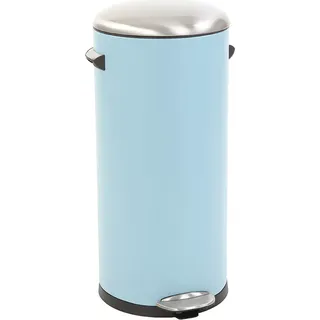 EKO - Belle Deluxe Treteimer 30 Liter - Steel Plastic - Hell Blau, sandcoated - Hellblau