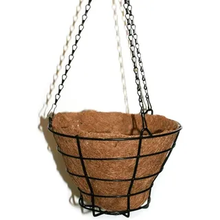 Grosse hangende Blumenvasen - Metallene Wandpflanzentöpfe - Innen/außen - Geländer Hecke Balkon Gartendekoration - Entfernbare Haken - 4x schwarz - Weiß