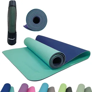 Fitness Yogamatte 4 mm navy/mint