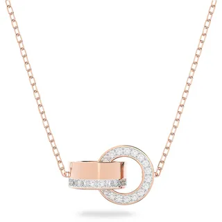 Swarovski Hollow Halskette Rosegold für Damen mit Anhänger mit Weißen Zirkonia Kristallen, 5636496