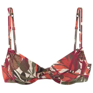 LASCANA Bügel-Bikini-Top Damen rot bedruckt Gr.36 Cup F