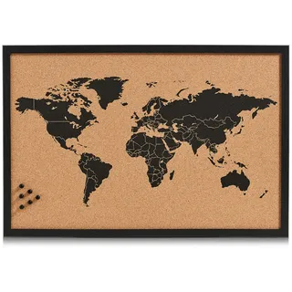 Zeller Pinnwand 60 x 40 cm Kork braun/schwarz