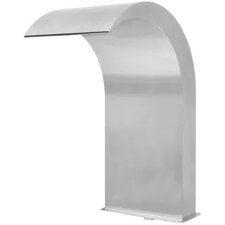 vidaXL Wasserfall Edelstahl 45x30x65 cm Silbern