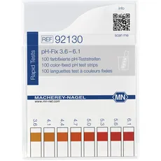 Macherey & Nagel ML-6712 Farbfixiert Nicht blutend pH-Teststreifen, pH-Fix 3.6-6.1, 85mm Länge x 5.5mm Breite, 100 Stück