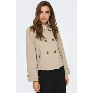 ONLY Kurzjacke "ONLAPRIL SHORT TRENCHCOAT OTW NOOS", oxford tan