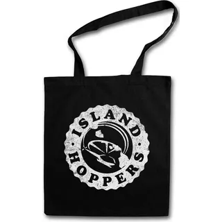 Urban Backwoods Island Hoppers Logo, Stofftasche, Farbe: Schwarz - Schwarz