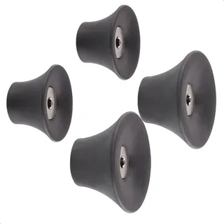 WAGNER - hooks4home - Design-Wandhaken TULIP 4tlg. Set - Ø 40 x 25 mm & Ø 50 x 30 mm, Kunststoff & Stahl galvanisiert, schwarz - 17030024