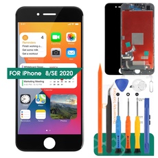 Ersatz für iPhone 8 LCD Display Screen Replacement für iPhone SE 2020 Bildschirm Ersatz A1863 A1906 A1907 A1905 Touchscreen A2275 A2296 A2298 Digitizer Assembly Kits (schwarz)