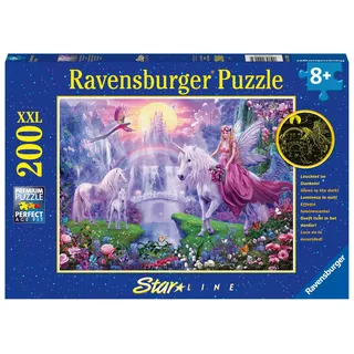 Ravensburger 12903 - Star Line, Magische Einhornnacht, Leuchtet im Dunkeln, Puzzle im XXL-Format, 200 Teile