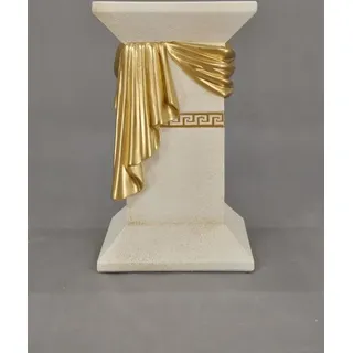 Medusa Säule Römische Säulen Marmor Skulptur Figur Deko Dekoration Ständer 1039 - Beige