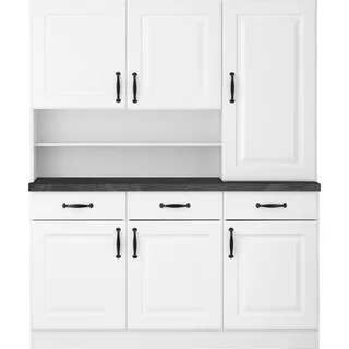 WIHO KÜCHEN Küchenbuffet Erla 150 x 50 x 181 cm Weiß