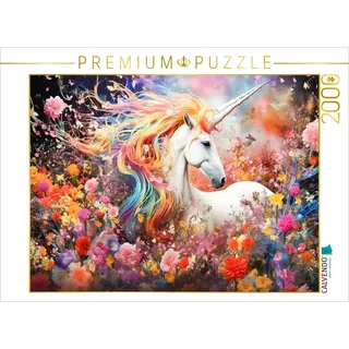 CALVENDO Puzzle Ein Motiv aus dem Kalender Einhorn und coole Sprüche | 2000 Teile Lege-Größe 90x67cm Foto-Puzzle für glückliche Stunden