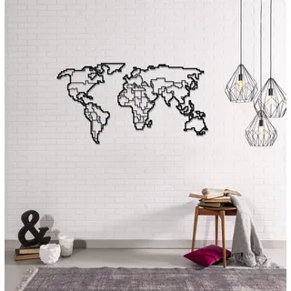 Homemania Wanddekoration, Metall, schwarz, 100 x 0.15 x 53 cm