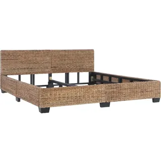 vidaXL Bettrahmen Natürliches Rattan 180x200 cm - Braun