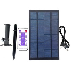 NUZAMAS 95 x 110 mm Solarpanel, LED-Streifen, Batteriekasten, wasserdicht, für den Außenbereich, Lichtpanel-Controller, verstellbarer Panel-Controller für Hof, Hochzeit, Party, Dekoration