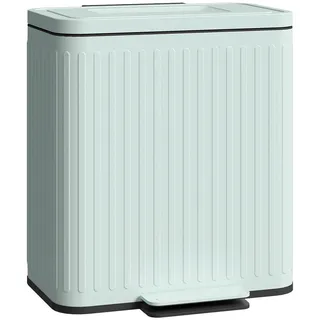 Homcom Mülleimer Metall Kunststoff Grün , 36.5x51x45.5 cm , Haushalt & Reinigung, Reinigung, Mülleimer & Abfallsammler