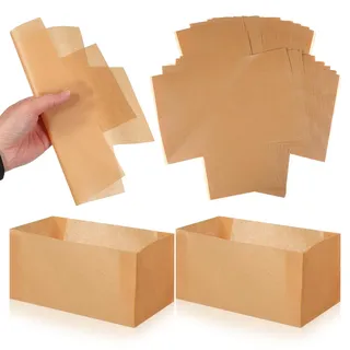 Amosfun 50 StüCk Backpapier FüR Brot Kastenform Antihaft-PapierföRmchen Einweg-Kuchenformpapier Ofen- Und Gefrierschranksicher BackzubehöR FüR Brot Kuchen GebäCk