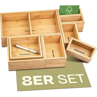 Praknu Schubladen Organizer 8er Set 8-tlg. beige