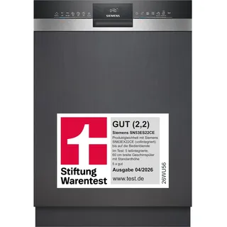 Siemens iQ 300 SN53ES22CE Einbau-Geschirrspüler (teilintegrierbar, 598 mm)