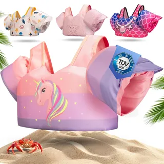 KIDVERSE Schwimmweste Kinder 3-6 Jahre - Geprüfte Qualität - Schwimmweste mit Schwimmflügel für Kinder - Schwimmhilfe für Jungen & Mädchen bis 30kg - Auftriebsweste - Schwimmtraining