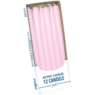 Spitzkerzen, Dusty Pink, Durchmesser 2,2 cm, Höhe 30 cm, 12 Stück