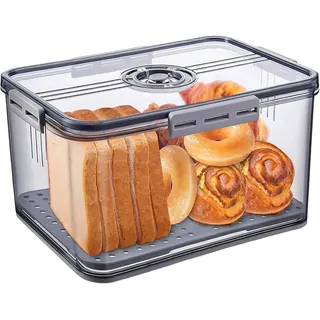 IGINOA Brotkasten Brotbox Brotaufbewahrung Toastbrotbox Bread Box für Knäckebrotdose Brotkorb Modern Knäckebrotbox Brot Aufbewahrungsbox mit Deckel Küche Frischhaltedosen